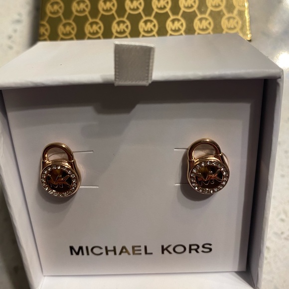 Michael Kors Padlock Logo Earrings - Picture 3 of 5